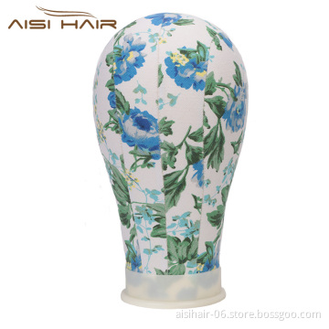 Aisi Hair 22 Inch Professional Poly Canvas Block Mannequin Head For Hair Extension Lace Wig Making Styling Displaying